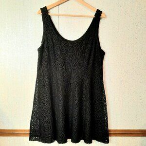 Women's APT. 9 Black Lace Overlay Dress Size PXL Sleeveless Fit and Flare